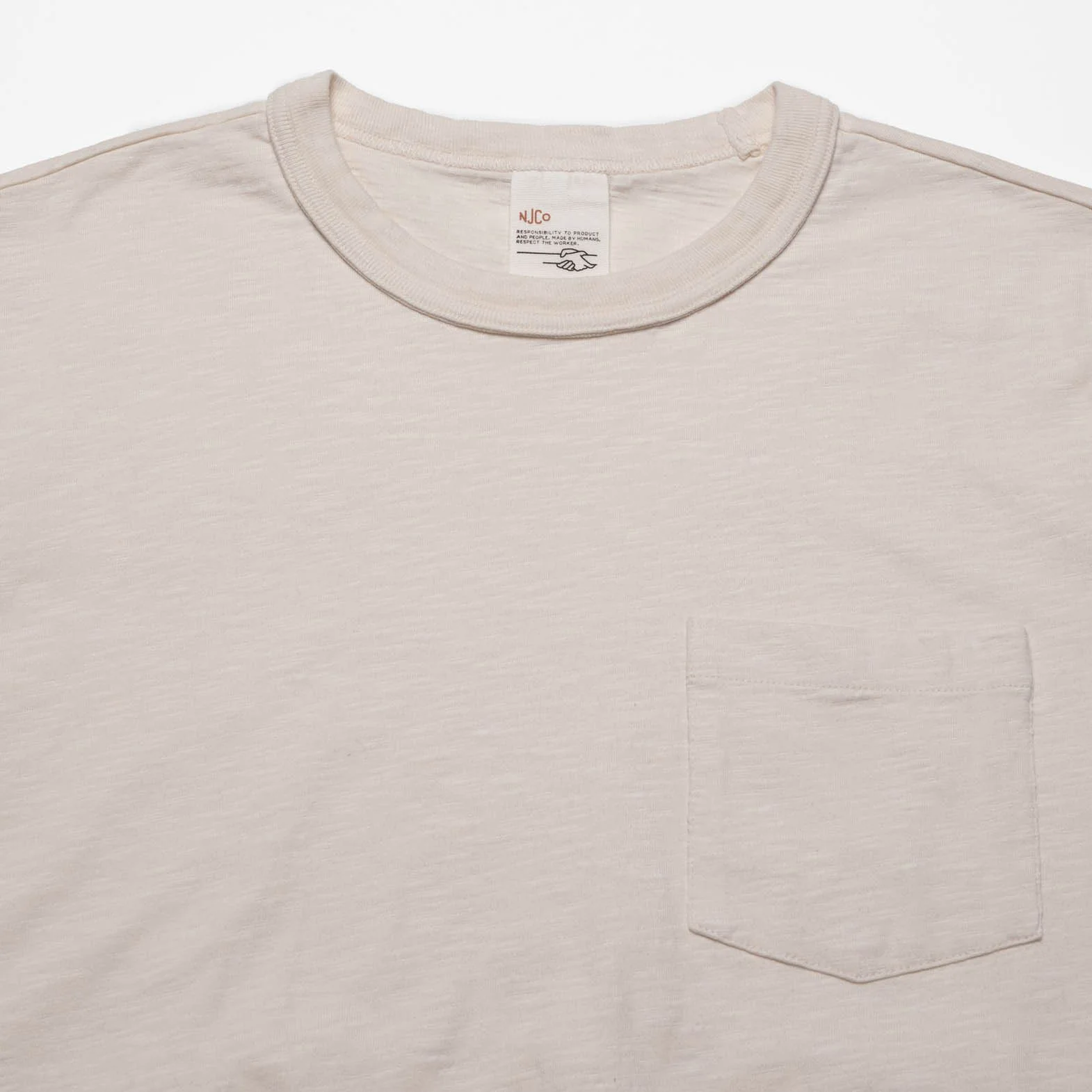 Roy Heavy Slub T-Shirt - Ecru - Image 2
