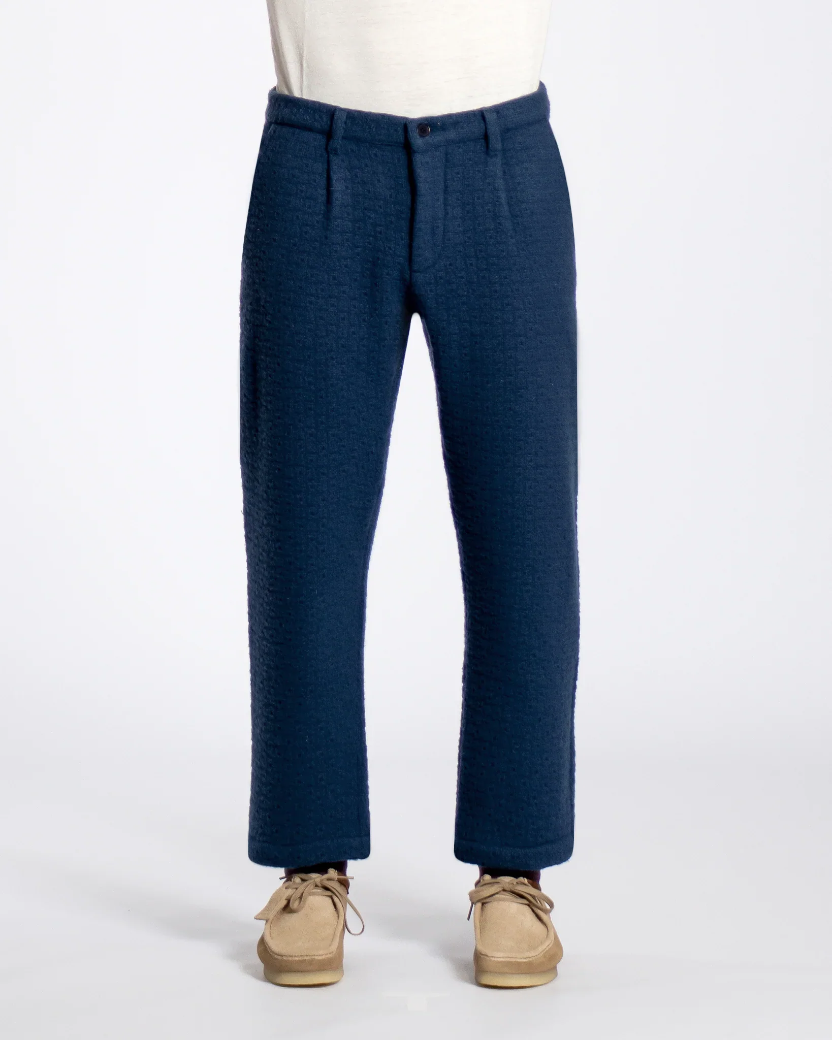 Ryder Trouser - Insignia Blue Textured Jacquard - Image 2
