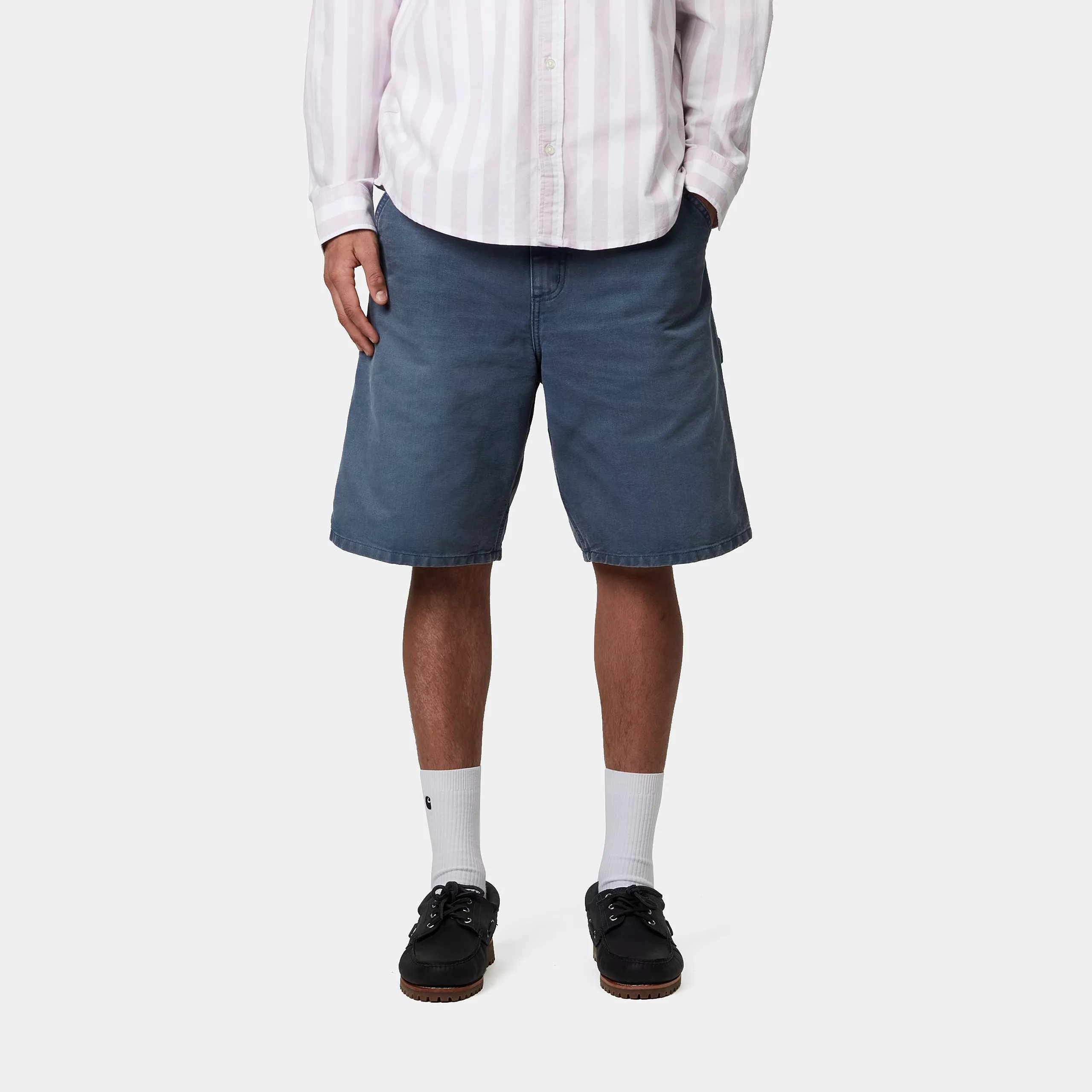 Single Knee Short - Dusky Blue Stone Canvas - Image 3
