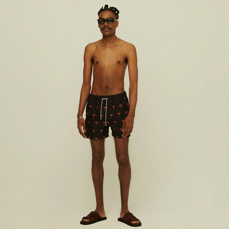 Swim Shorts - Black Flamingo - Image 3