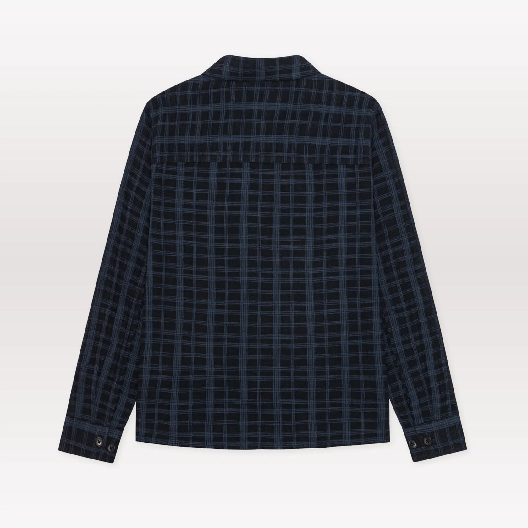 Textured Slub Overshirt - Dark Blue Night - Image 2