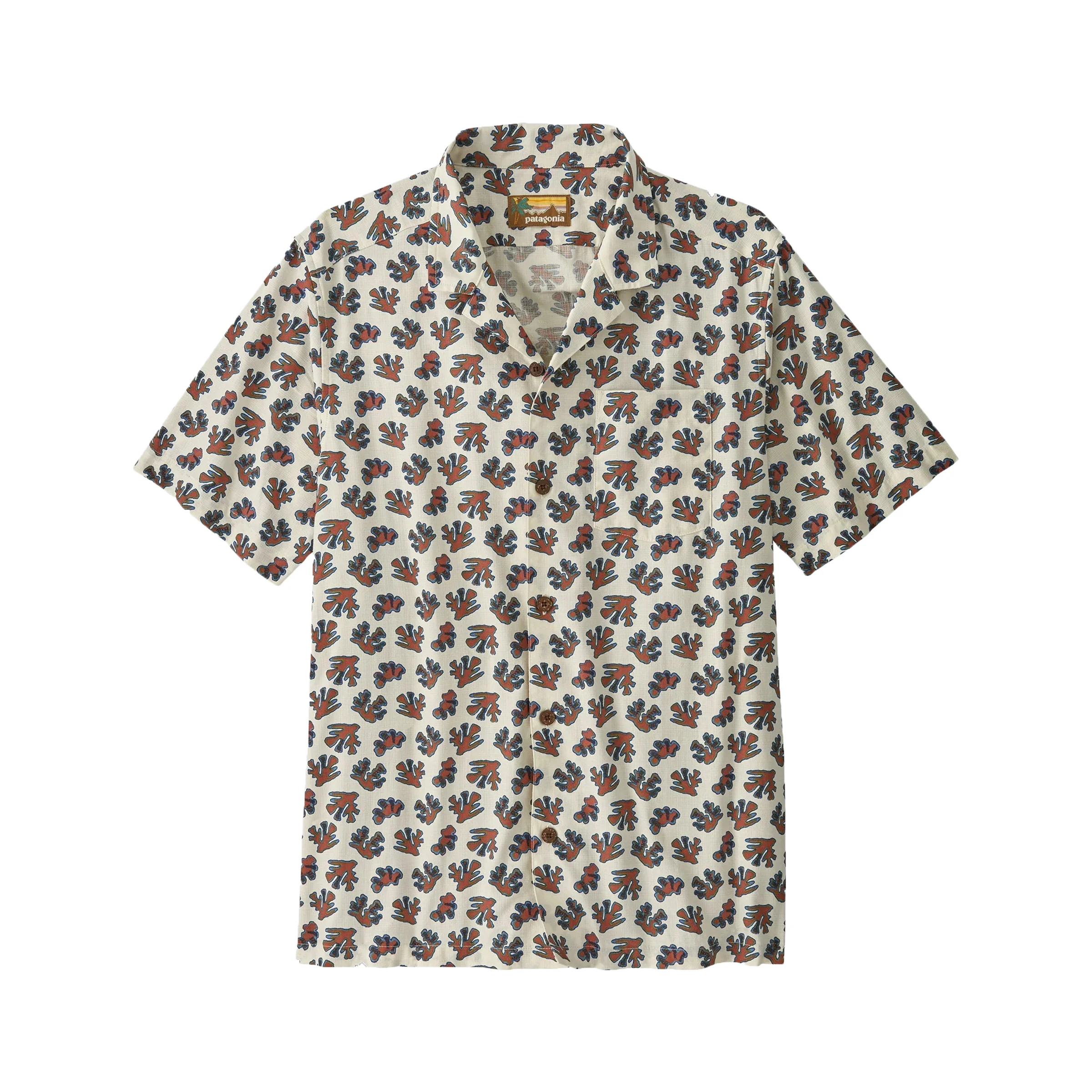 Tidal Threads Camp Shirt - Oh Coral: Wool White
