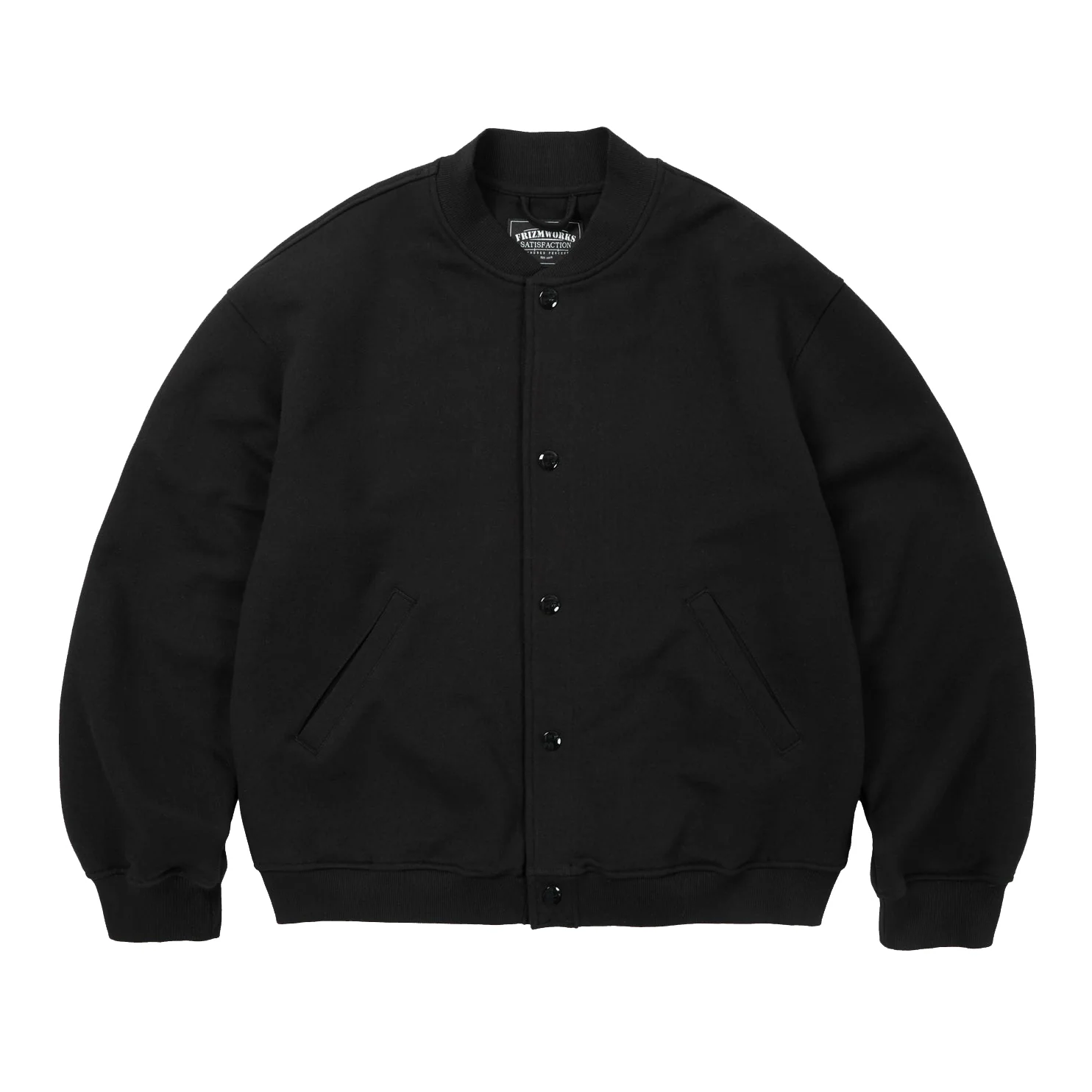 Varsity Sweat Jacket - Black