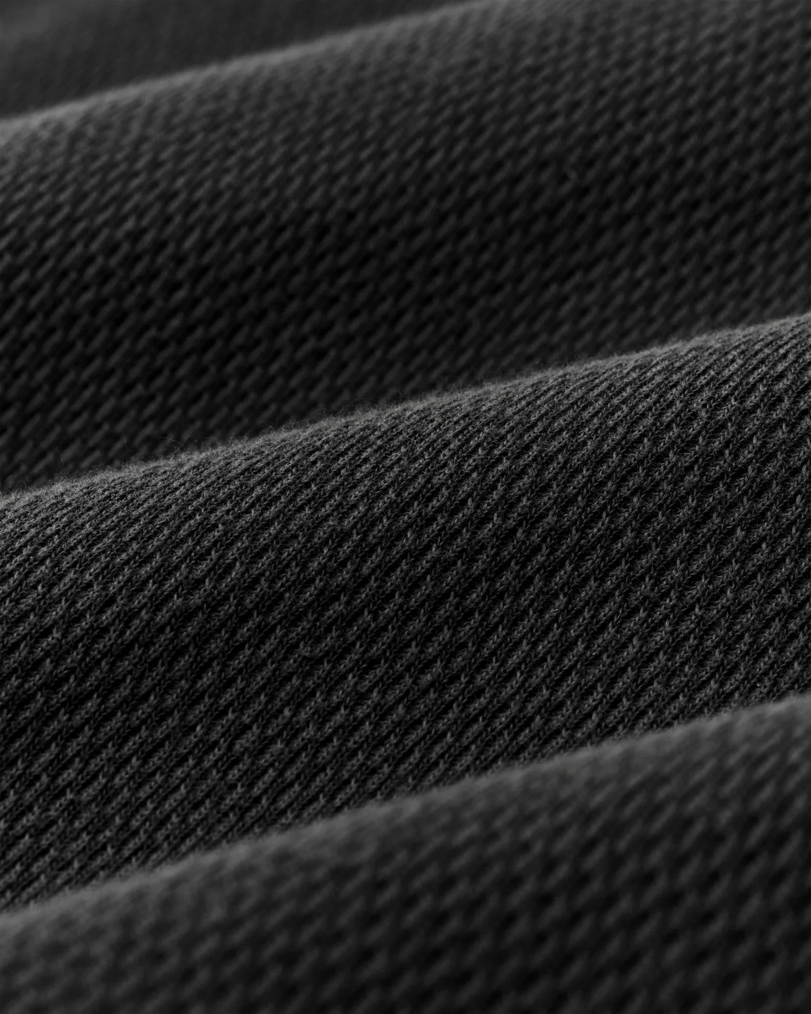 Waffle Knit Crew - Faded Black - Image 3