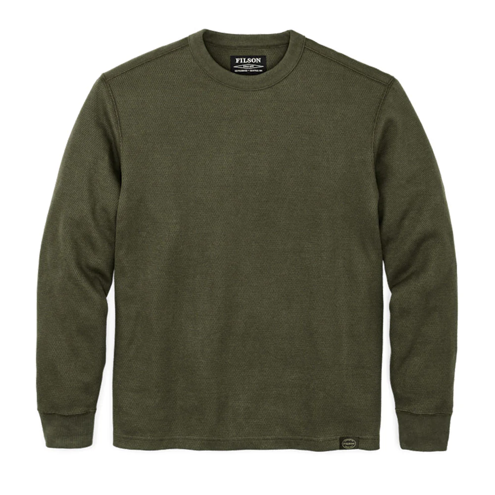 Waffle Knit Crew - Mossy Rock - Image 2