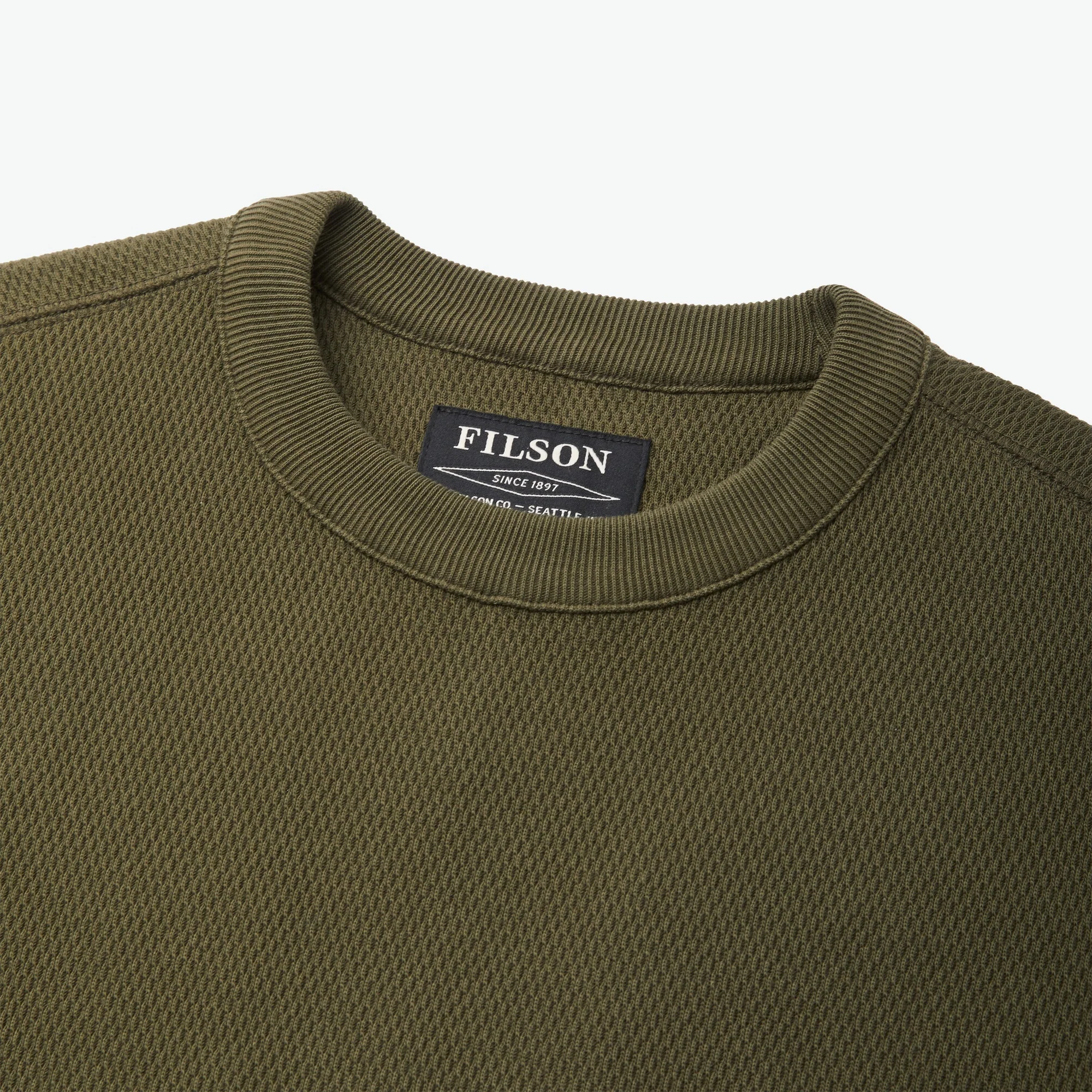 Waffle Knit Crew - Mossy Rock - Image 3