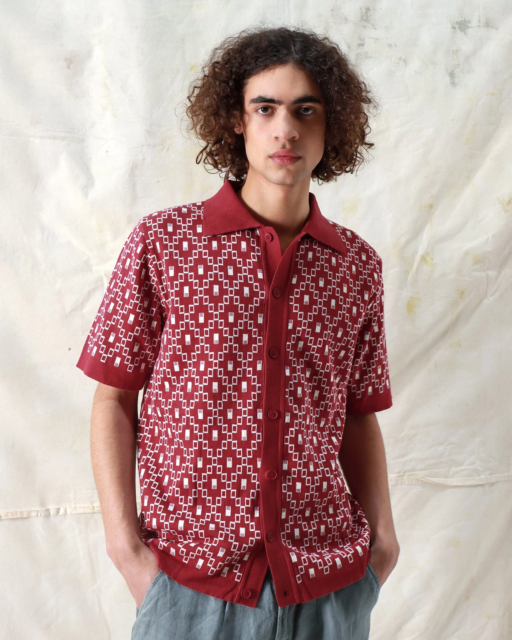 Zigger SS Cardigan - Diamantes Deep Red - Image 3
